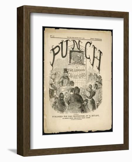 The Cover of the First Issue of Punch or the London Charivari-null-Framed Premium Giclee Print