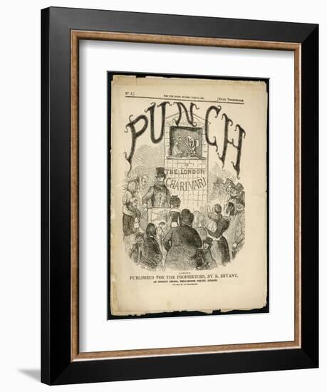 The Cover of the First Issue of Punch or the London Charivari-null-Framed Premium Giclee Print