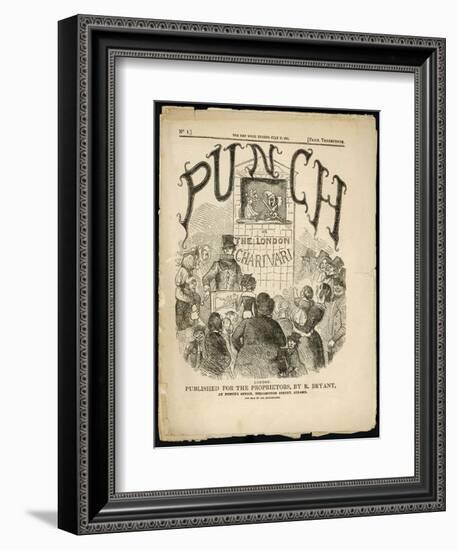 The Cover of the First Issue of Punch or the London Charivari-null-Framed Premium Giclee Print