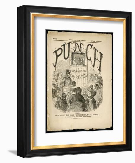 The Cover of the First Issue of Punch or the London Charivari-null-Framed Premium Giclee Print