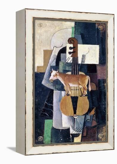 The Cow and the Violin, 1913-Kazimir Severinovich Malevich-Framed Premier Image Canvas