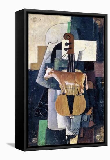 The Cow and the Violin, 1913-Kazimir Severinovich Malevich-Framed Premier Image Canvas