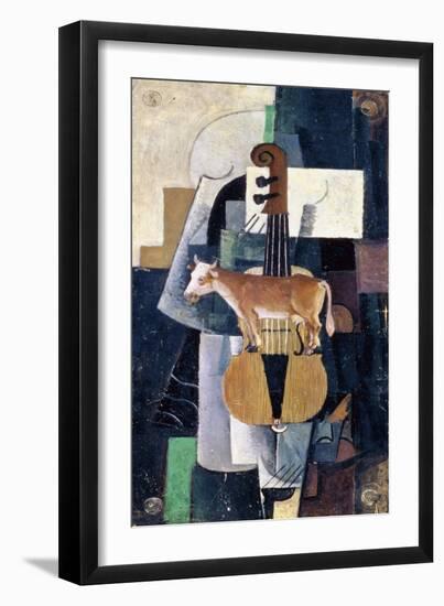 The Cow and the Violin, 1913-Kazimir Severinovich Malevich-Framed Giclee Print