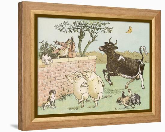 The Cow Jumped Over the Moon-Randolph Caldecott-Framed Premier Image Canvas