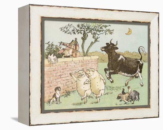 The Cow Jumped Over the Moon-Randolph Caldecott-Framed Premier Image Canvas