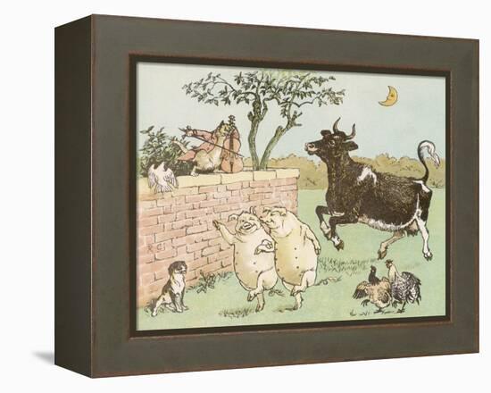 The Cow Jumped Over the Moon-Randolph Caldecott-Framed Premier Image Canvas