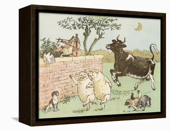 The Cow Jumped Over the Moon-Randolph Caldecott-Framed Premier Image Canvas