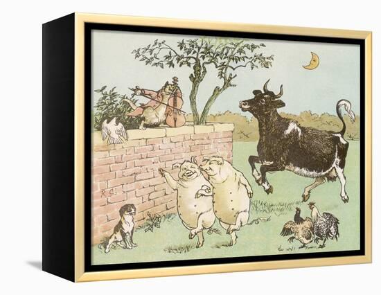 The Cow Jumped Over the Moon-Randolph Caldecott-Framed Premier Image Canvas