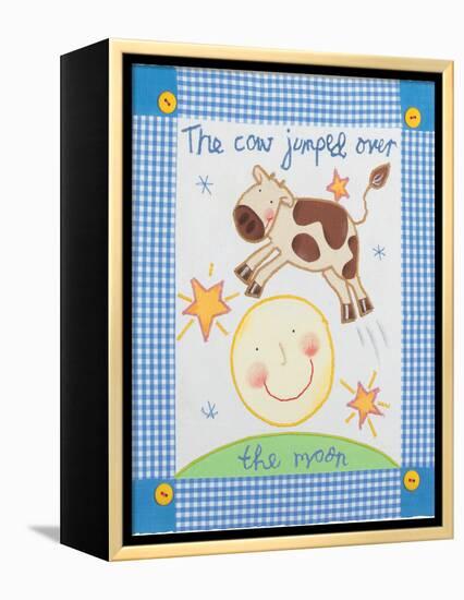 The Cow Jumped Over the Moon-Sophie Harding-Framed Stretched Canvas