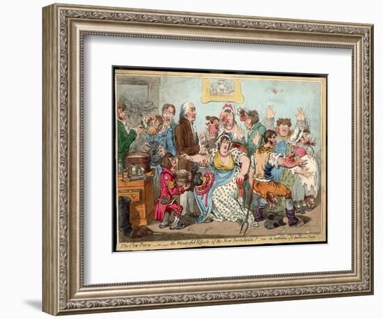 The "Cow Pock" or the Wonderful Effects of the New Inoculation, Satire on Jenner's Treatment-James Gillray-Framed Photographic Print