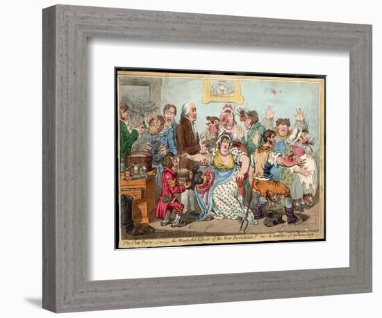 The "Cow Pock" or the Wonderful Effects of the New Inoculation, Satire on Jenner's Treatment-James Gillray-Framed Photographic Print