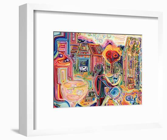 The Cow Sees Everything-Josh Byer-Framed Giclee Print