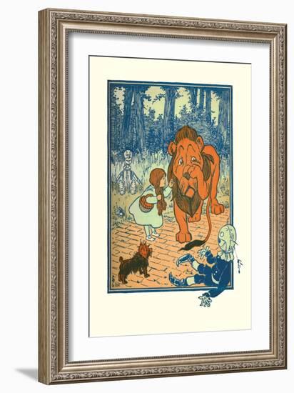 The Cowardly Lion-William W. Denslow-Framed Art Print