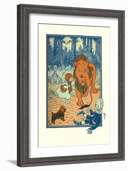 The Cowardly Lion-William W. Denslow-Framed Art Print