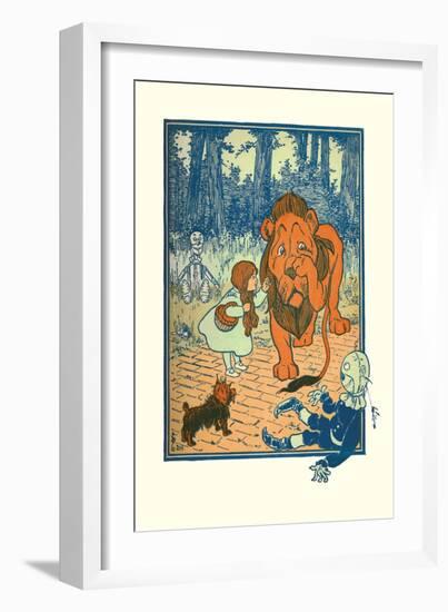 The Cowardly Lion-William W. Denslow-Framed Art Print