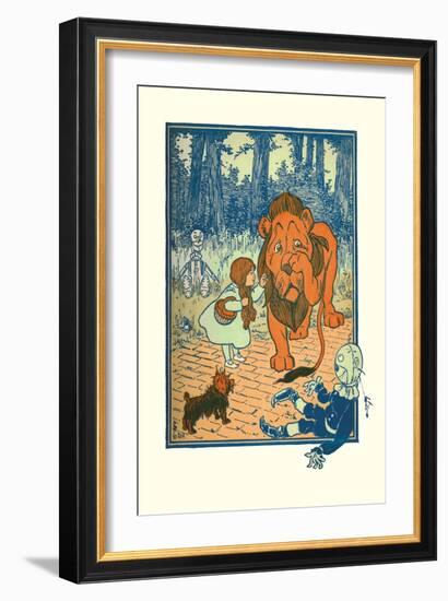 The Cowardly Lion-William W. Denslow-Framed Art Print