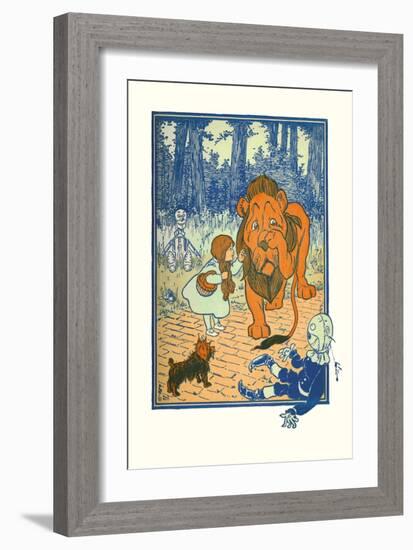 The Cowardly Lion-William W. Denslow-Framed Art Print