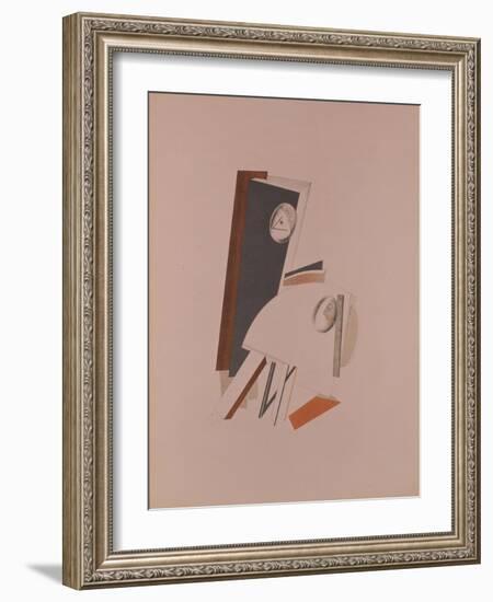 The Cowards. Figurine for the Opera Victory over the Sun by A. Kruchenych, 1920-1921-El Lissitzky-Framed Giclee Print