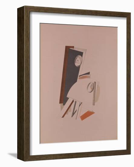 The Cowards. Figurine for the Opera Victory over the Sun by A. Kruchenych, 1920-1921-El Lissitzky-Framed Giclee Print