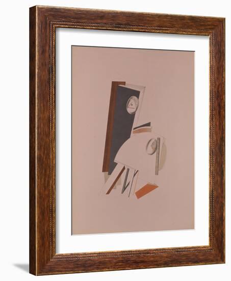 The Cowards. Figurine for the Opera Victory over the Sun by A. Kruchenych, 1920-1921-El Lissitzky-Framed Giclee Print