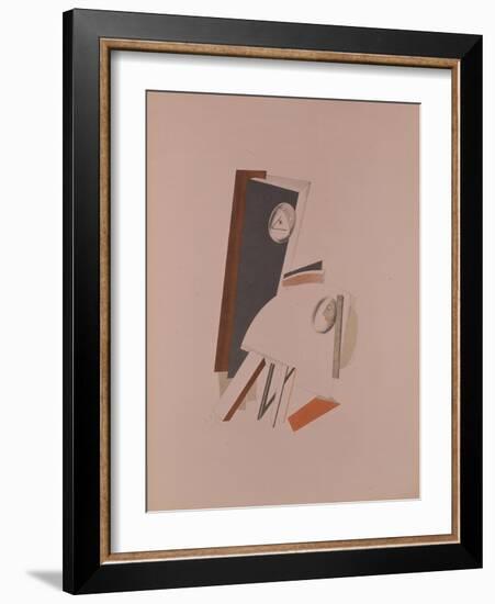 The Cowards. Figurine for the Opera Victory over the Sun by A. Kruchenych, 1920-1921-El Lissitzky-Framed Giclee Print