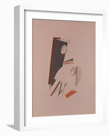 The Cowards. Figurine for the Opera Victory over the Sun by A. Kruchenych, 1920-1921-El Lissitzky-Framed Giclee Print