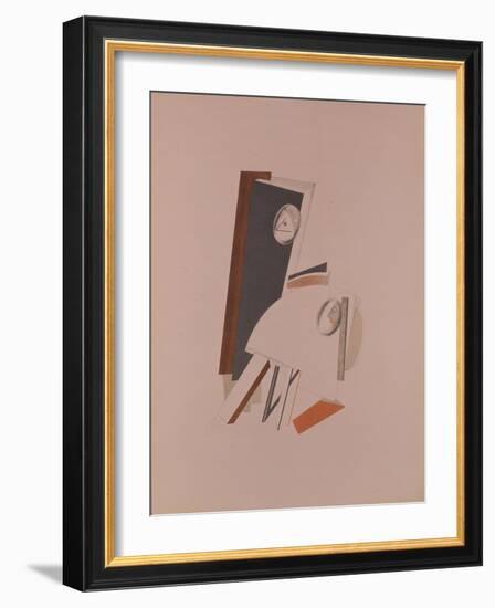 The Cowards. Figurine for the Opera Victory over the Sun by A. Kruchenych, 1920-1921-El Lissitzky-Framed Giclee Print