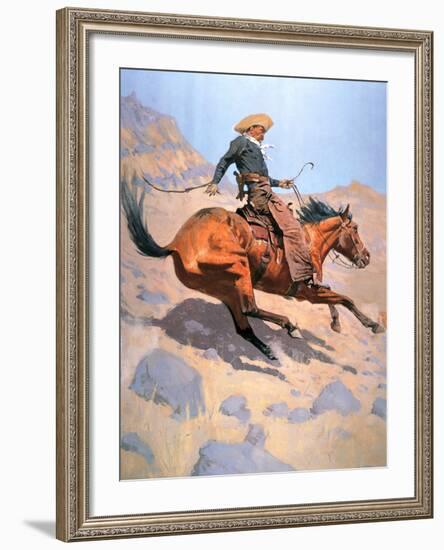 The Cowboy-Frederic Sackrider Remington-Framed Giclee Print