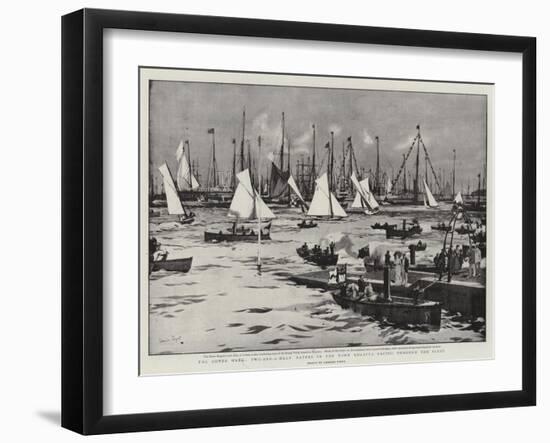 The Cowes Week, Two-And-A-Half Raters in the Town Regatta Racing Through the Fleet-Charles Edward Dixon-Framed Giclee Print