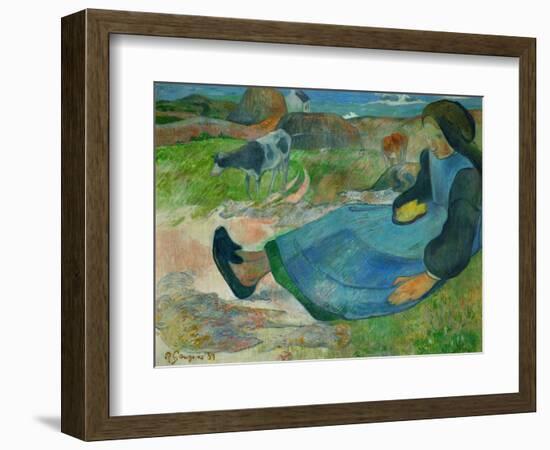 The Cowherd or Young Woman from Brittany, 1889-Paul Gauguin-Framed Giclee Print