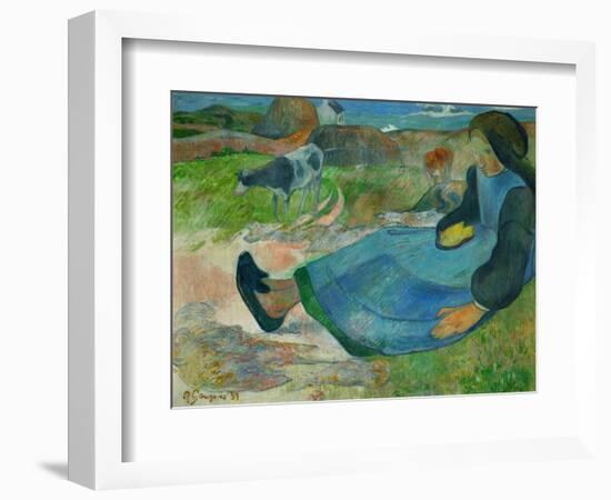 The Cowherd or Young Woman from Brittany, 1889-Paul Gauguin-Framed Giclee Print