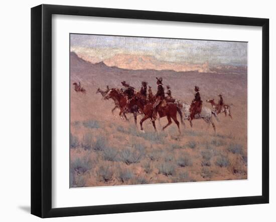 The Cowpunchers-Frederic Sackrider Remington-Framed Giclee Print