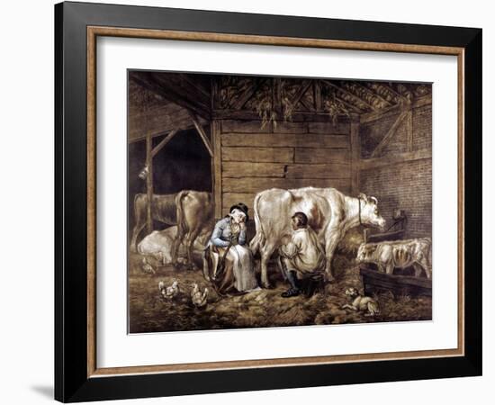 The Cowshed-George Morland-Framed Giclee Print