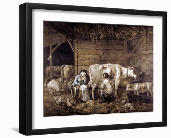 The Cowshed-George Morland-Framed Giclee Print