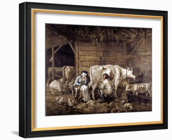 The Cowshed-George Morland-Framed Giclee Print