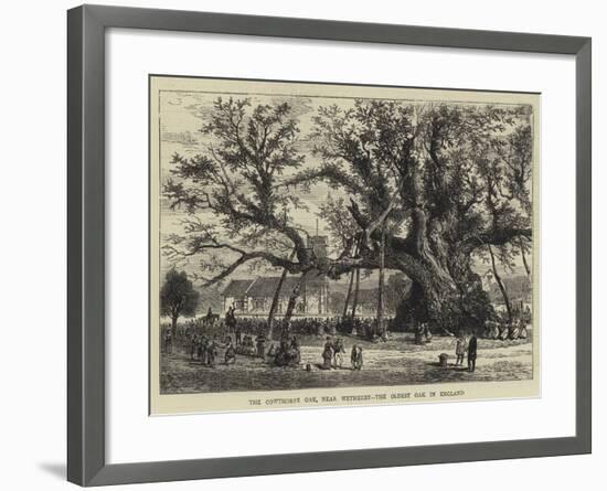 The Cowthorpe Oak, Near Wetherby, the Oldest Oak in England-null-Framed Giclee Print