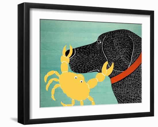 The Crab Black Dog Yellow Crab-Stephen Huneck-Framed Giclee Print