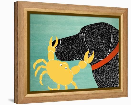 The Crab Black Dog Yellow Crab-Stephen Huneck-Framed Premier Image Canvas