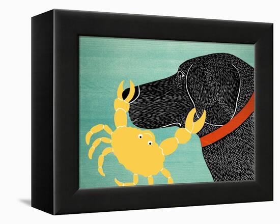 The Crab Black Dog Yellow Crab-Stephen Huneck-Framed Premier Image Canvas