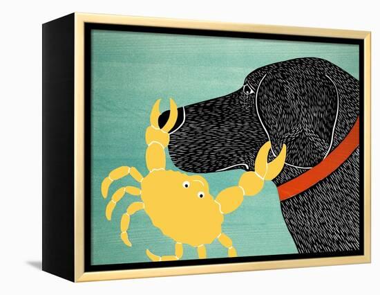 The Crab Black Dog Yellow Crab-Stephen Huneck-Framed Premier Image Canvas