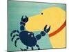 The Crab Yellow-Stephen Huneck-Mounted Giclee Print