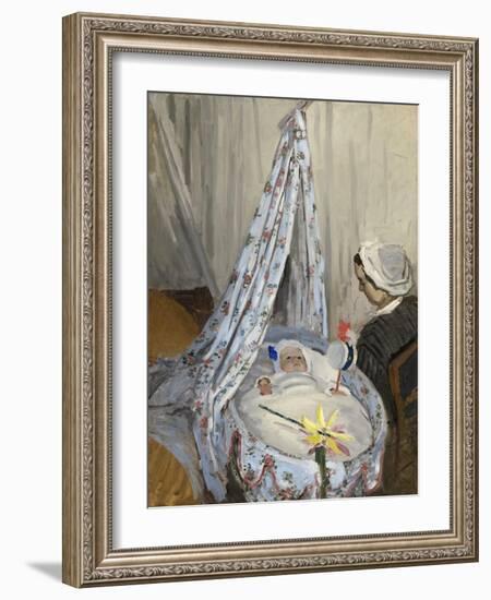 The Cradle, Camille with the Artist's Son Jean, 1867-Claude Monet-Framed Giclee Print