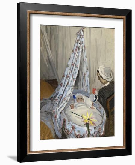 The Cradle, Camille with the Artist's Son Jean, 1867-Claude Monet-Framed Giclee Print