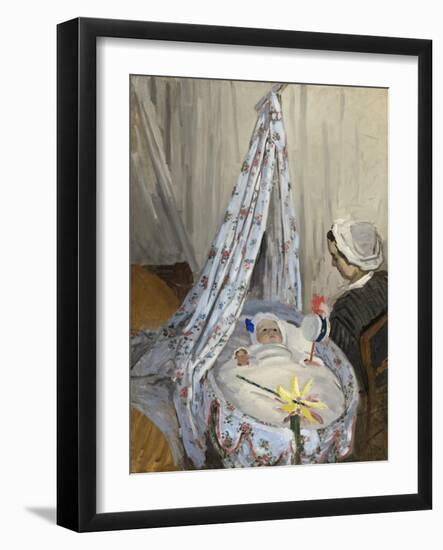 The Cradle, Camille with the Artist's Son Jean, 1867-Claude Monet-Framed Giclee Print