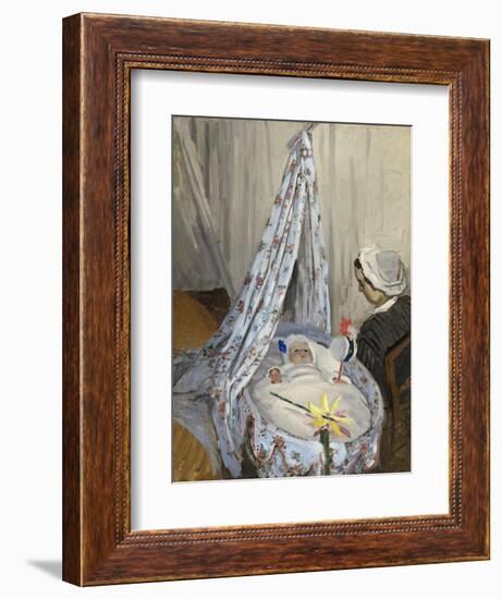 The Cradle, Camille with the Artist's Son Jean, 1867-Claude Monet-Framed Giclee Print