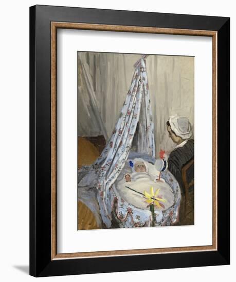 The Cradle, Camille with the Artist's Son Jean, 1867-Claude Monet-Framed Giclee Print