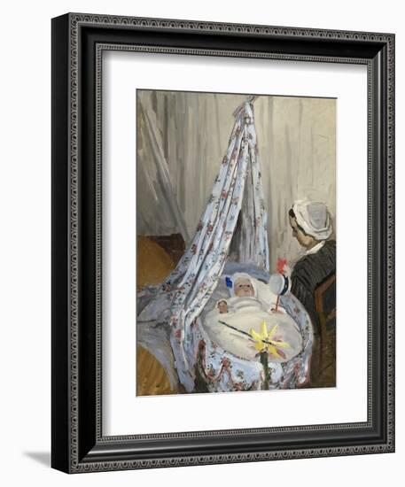 The Cradle, Camille with the Artist's Son Jean, 1867-Claude Monet-Framed Giclee Print