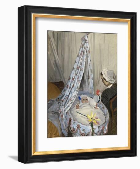 The Cradle, Camille with the Artist's Son Jean, 1867-Claude Monet-Framed Giclee Print