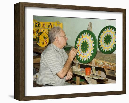 The Crafts Town of Sarchi Famous for Its Decorative Painting and Ox Carts, Costa Rica-R H Productions-Framed Photographic Print