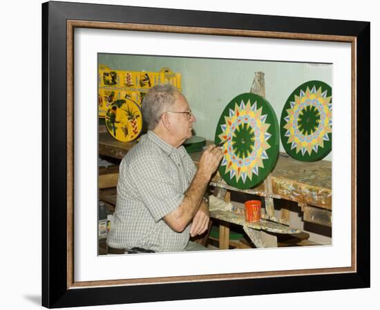 The Crafts Town of Sarchi Famous for Its Decorative Painting and Ox Carts, Costa Rica-R H Productions-Framed Photographic Print